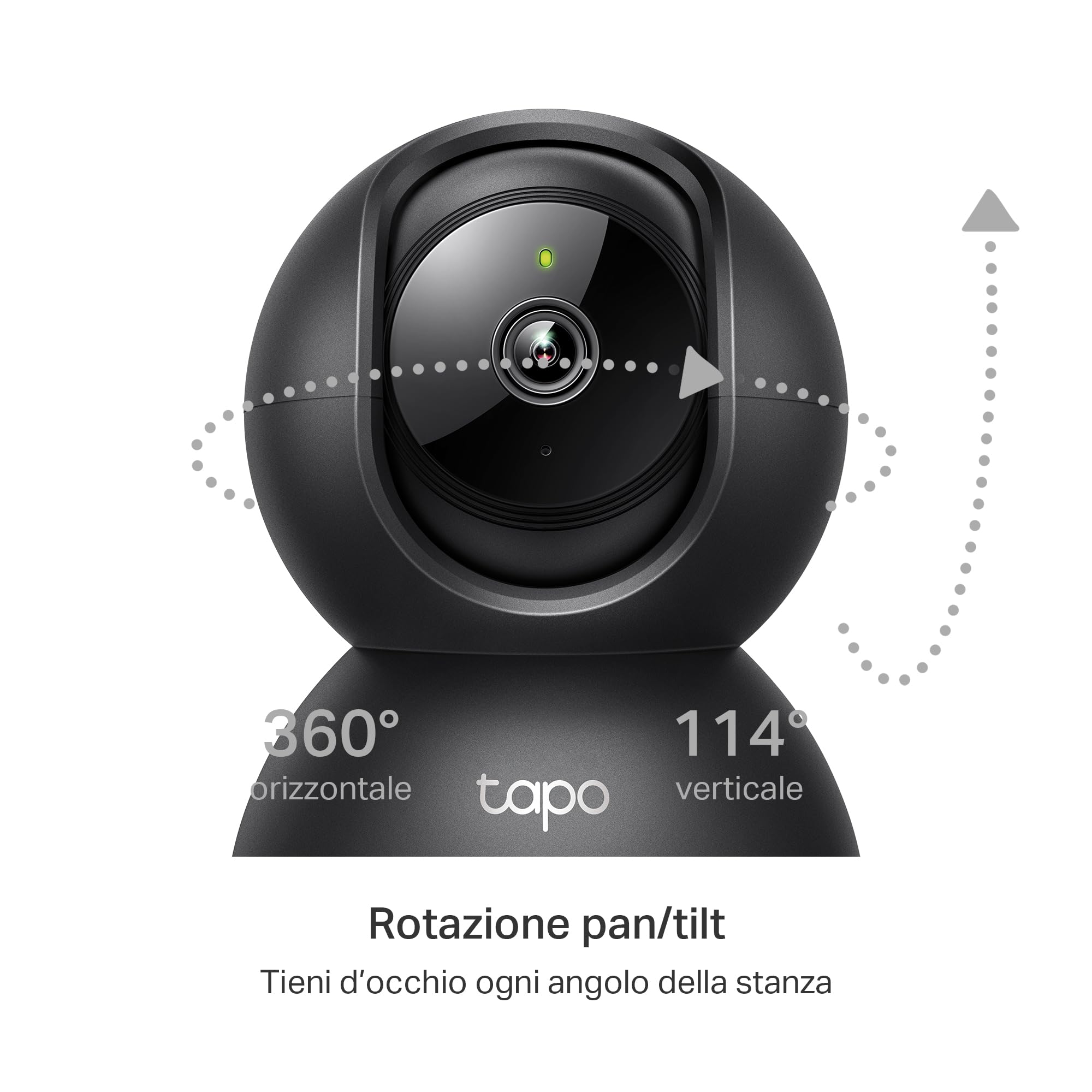 Tapo C211 Telecamera Wi-Fi Interno 2K 3MP Videocamera Sorveglianza Visione Notturna Alexa Google Assistant