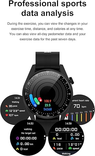 Miniatura 8 de HANDA HK3 Pro - Reloj inteligente para hombres y mujeres, reloj inteligente con seguimiento de actividad física con frecuencia cardíaca, presión