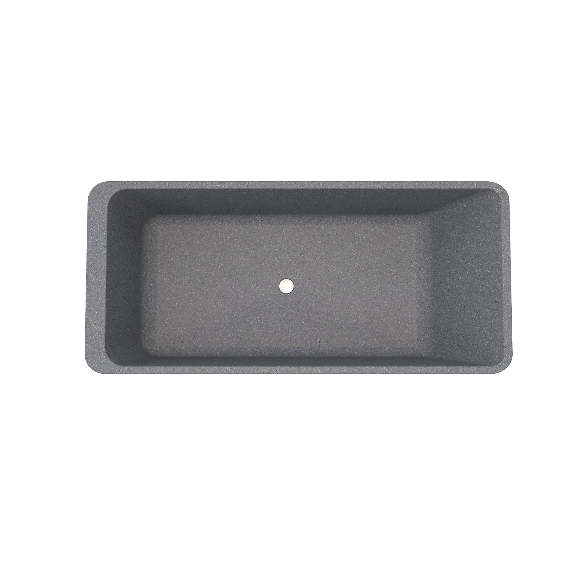 Vasche da bagno da esterno in cemento da 165 cm, autoportante, con superficie solida, moderna vasca in pietra terrazzo, vasca da bagno di lusso in stile spa per patio, giardino o bagno