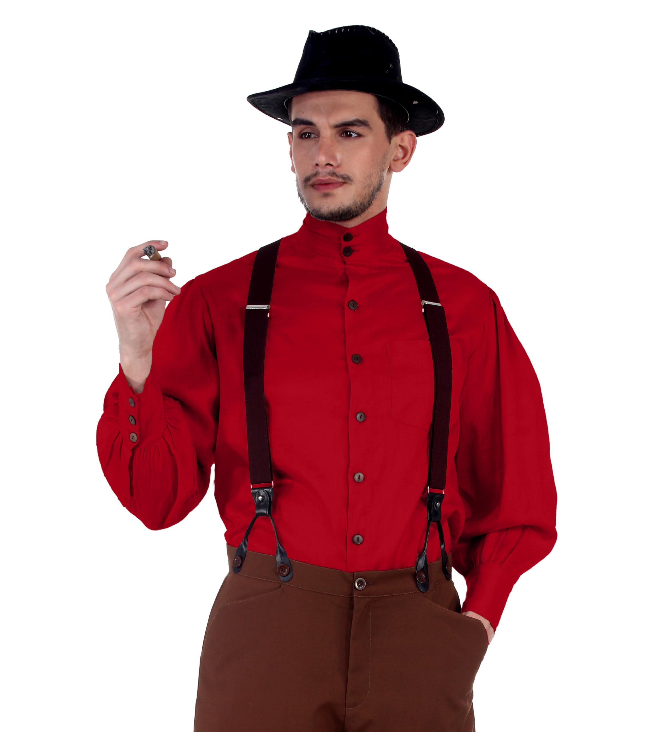 ThePirateDressing Steampunk Victorian Cosplay Costume Mens Seigneur Linen Shirt