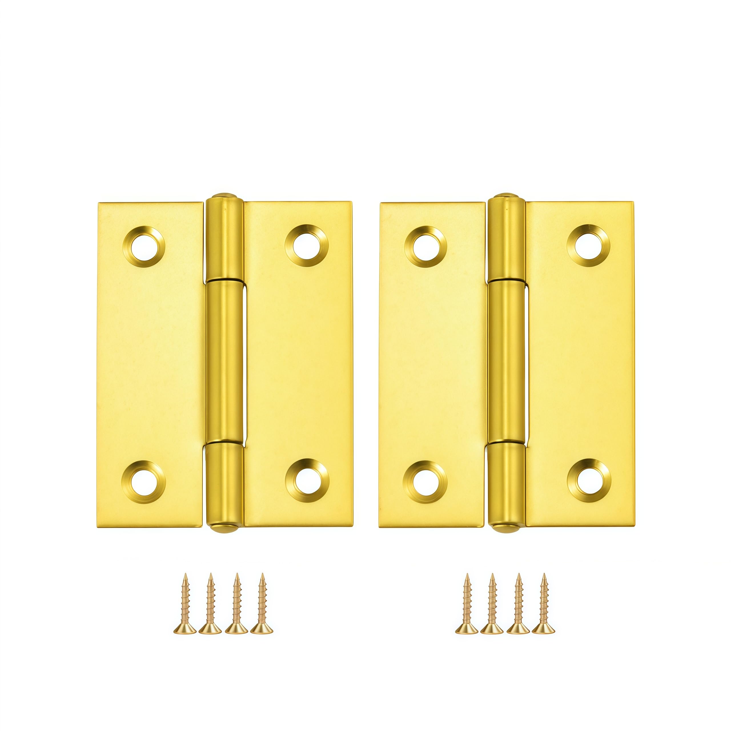Vbnexyr Regular Folding Hinge 2 Pack Of Gold Stainless Steel Folding Hinges For Cabinets And Wardrobes 50 * 39 * 1.2Mm
