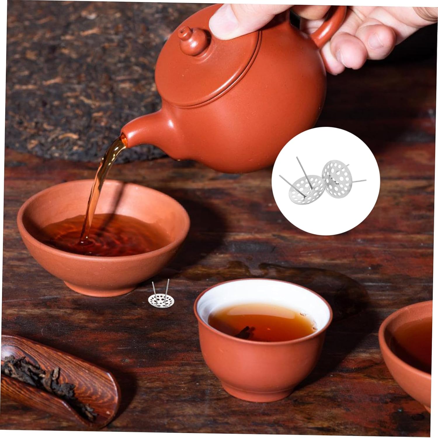 2pcs Teapot Tea Filter Mesh Tea Spout Strainer for Maximum Filtration Efficiency