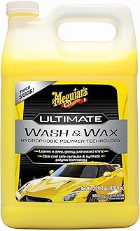 Ultimate Wash and Wax, Enhanced pH Neutral Car Paint Cleaner that Cleans and Shines in One Step, Adds Gloss and Protection, Great Car Gifts for Women and Men, 1 Gallon