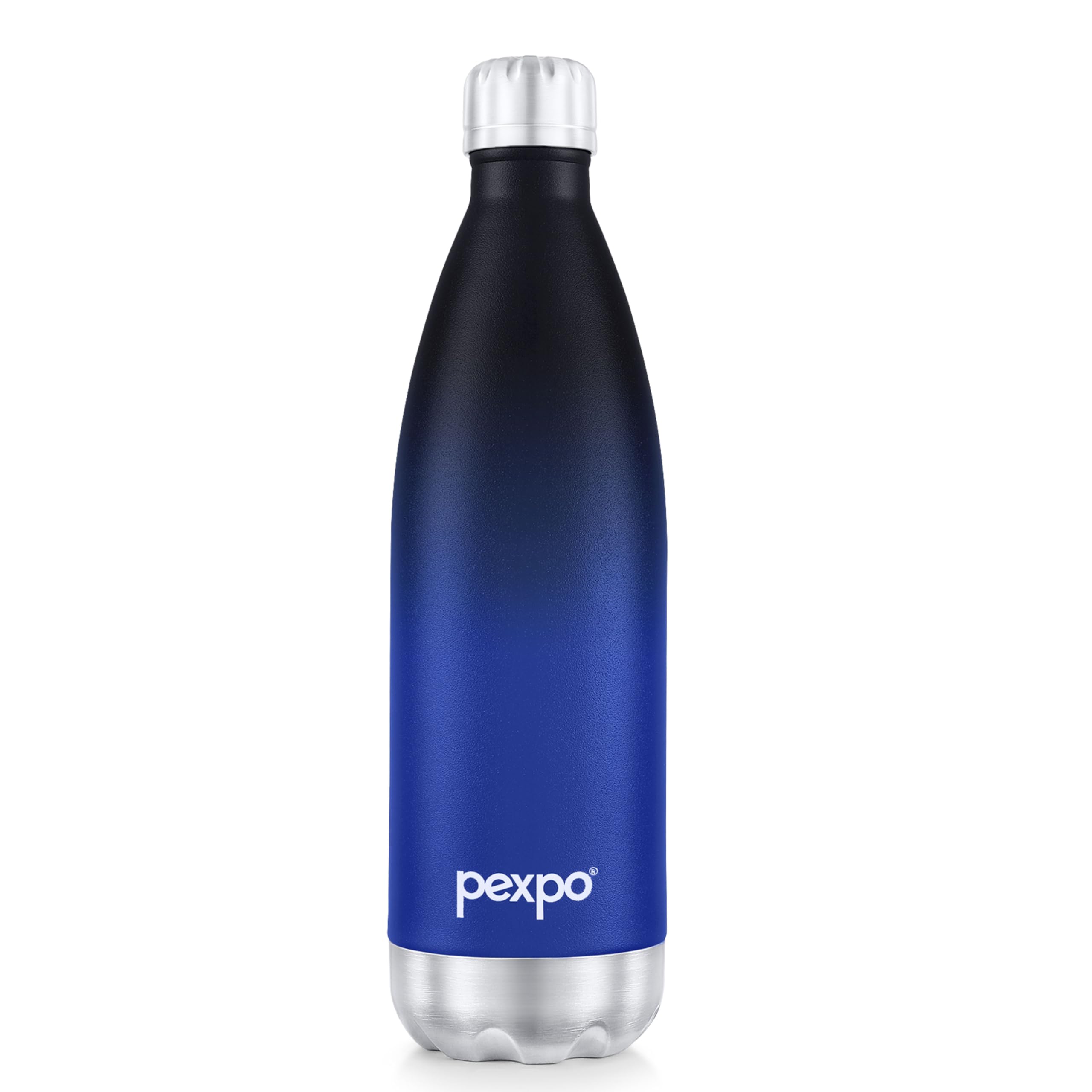 Go24 pexpo Stainless Steel Water Bottle Electro Black-Blue Ombre 980ml