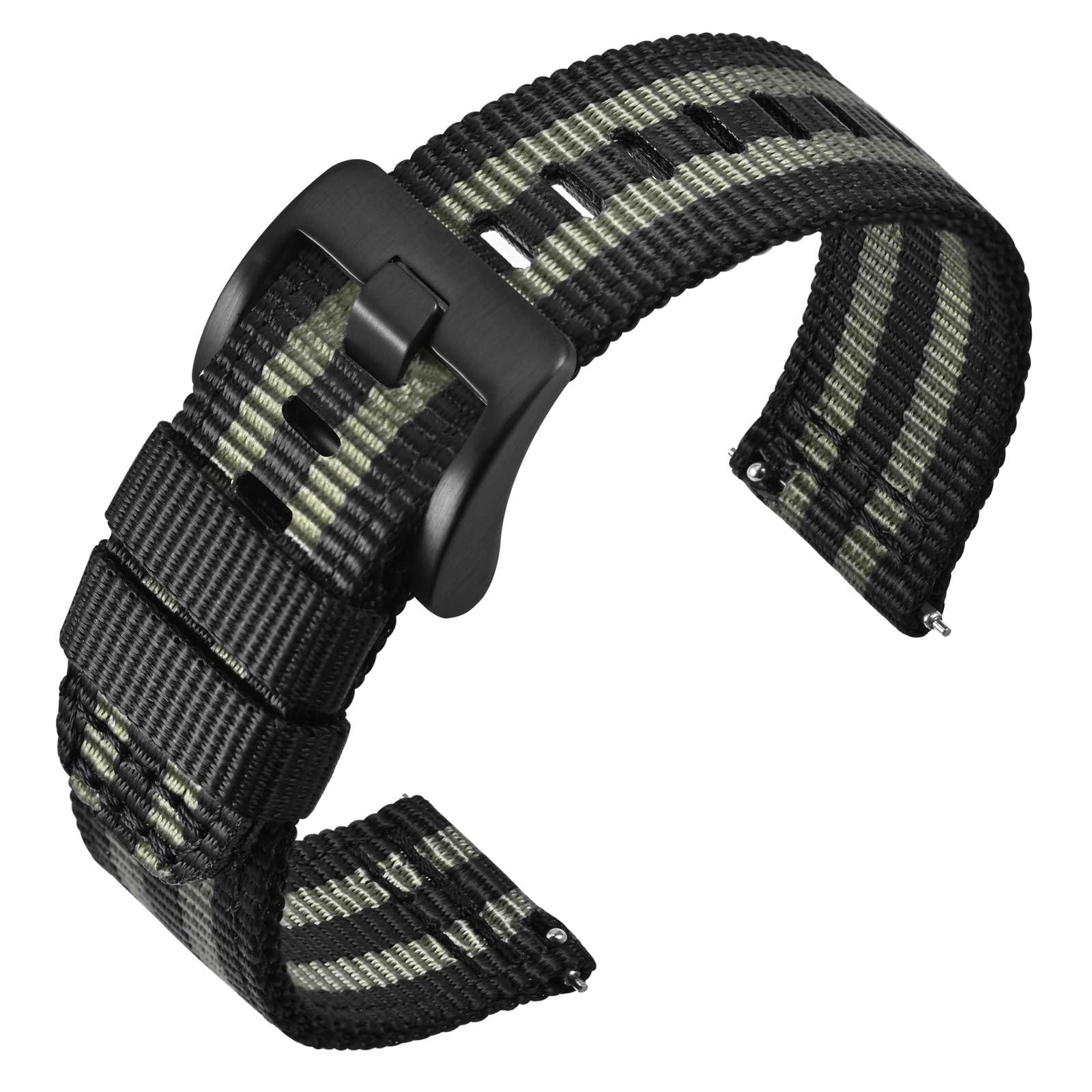 ANNEFIT Quick Release Watch Bands, Military Nylon Watch Strap for Men, Multiple Colors & Width (18mm, 19mm, 20mm, 22mm, 24mm)