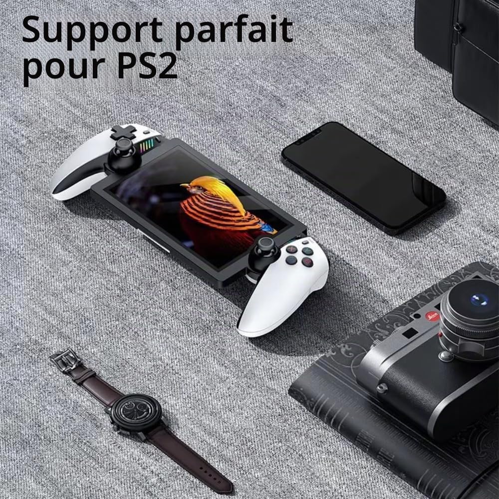 M28 Console de jeu portable rétro, grand écran LCD HD de 18 cm, système EmuELEC intégré, plus de 30 émulateurs et plus de 20 000 jeux, batterie de 4000 mAh, lecteur de jeu vidéo portable pour enfants