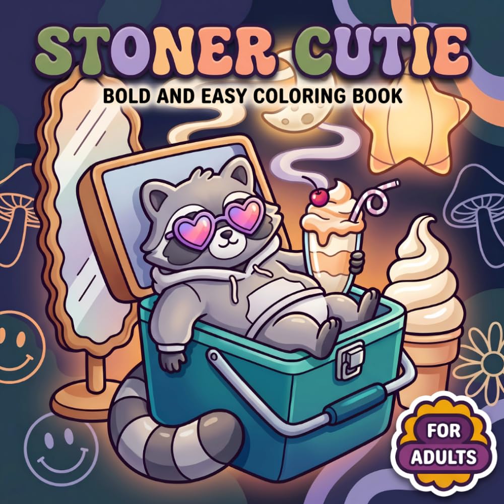 Stoner Cutie Coloring Book: Fun And Easy Animal-Themed Pages With Chill Visuals For Relaxation, Gentle Smiles, And Imaginative Me-Time