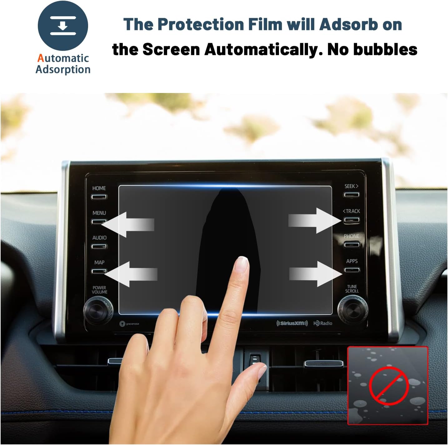 ruiya screen protector for toyota rav4 2019 7 in gps infotainment touchscreen 9hd tempered glass compatible with 2019 2020 2021 2022 rav4 hybrid se l