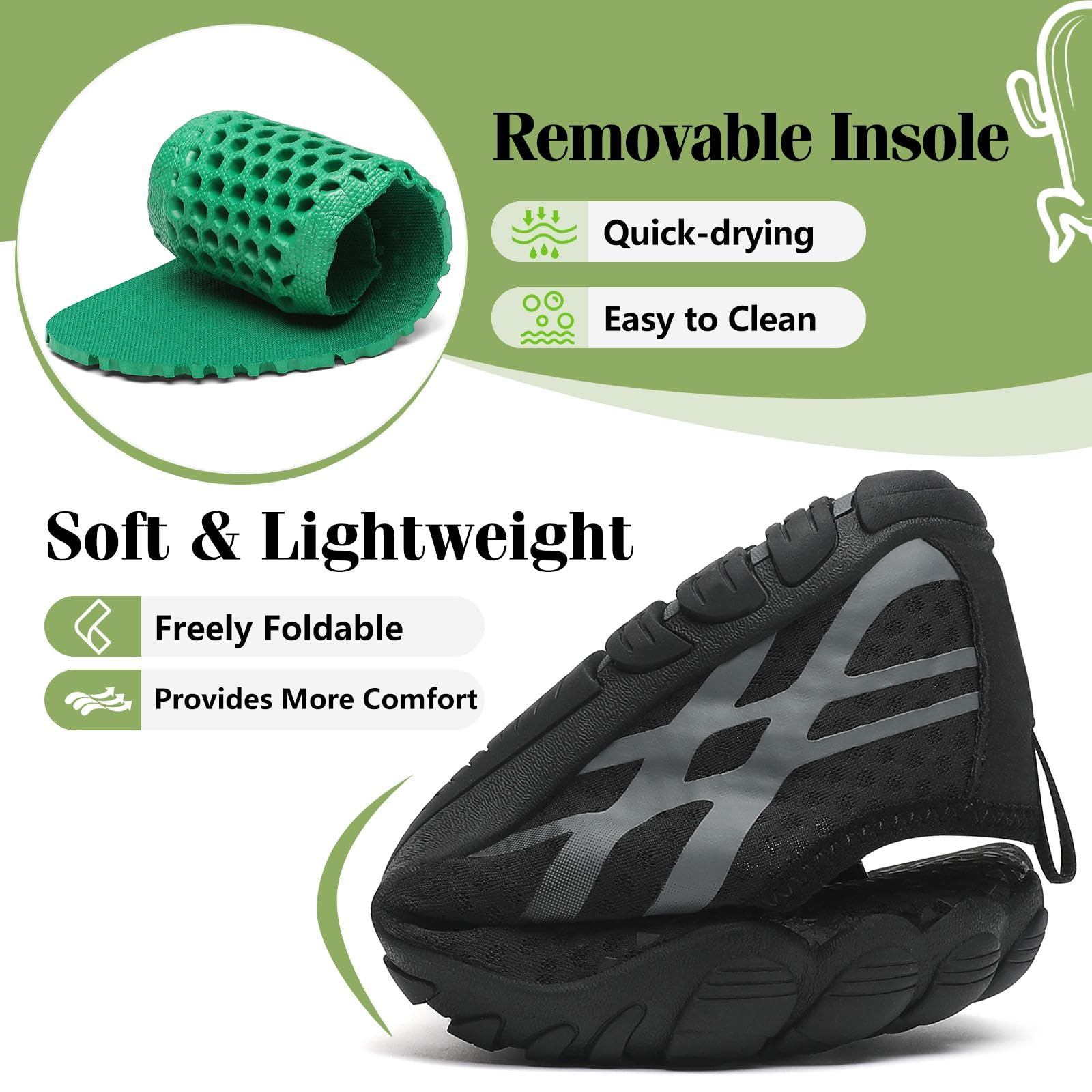 SAGUARO Uomo Scarpe Acquatiche Donna Pantofole da Spiaggia d'Acqua Bagno Scarpa Asciugatura Rapida Antiscivolo