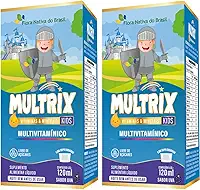 KIT 2X MULTRIX (Xarope Infantil com Vitaminas de A a Z) 120ml - Flora Nativa (120ml, Uva)