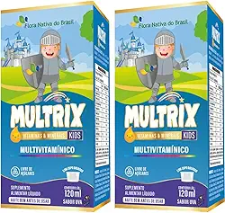 KIT 2X MULTRIX (Xarope Infantil com Vitaminas de A a Z) 120ml - Flora Nativa (120ml, Uva)