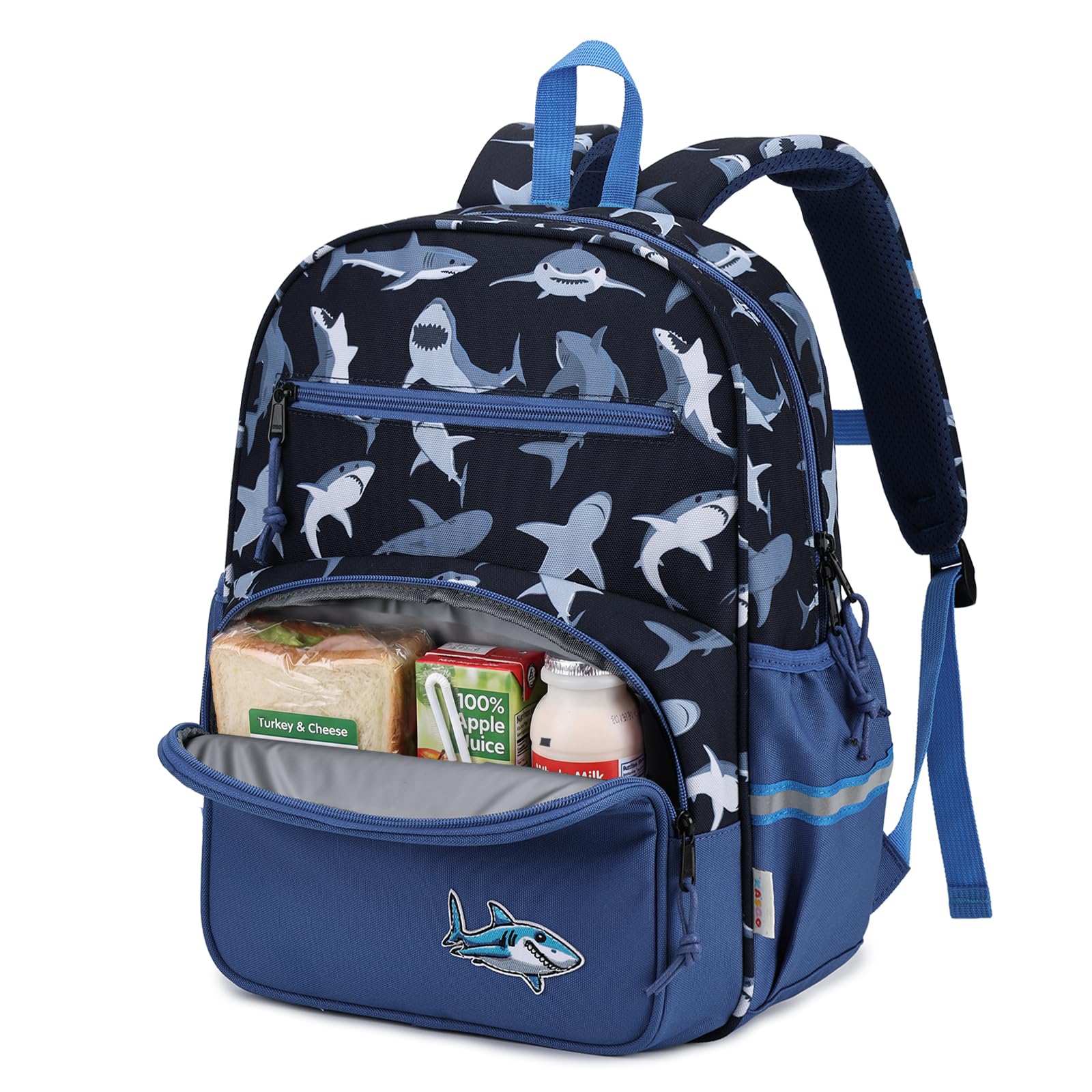 Cartable Garçons Primaire, Sac à Dos Enfant 5-8 Ans, Requin Bleu