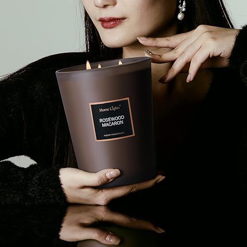 Miniatura 5 de HomeLights Velas perfumadas Vela en tarro grande, 33.3 onzas Velas de aromaterapia de soja natural, hasta 70 horas de tiempo de combustión con 3