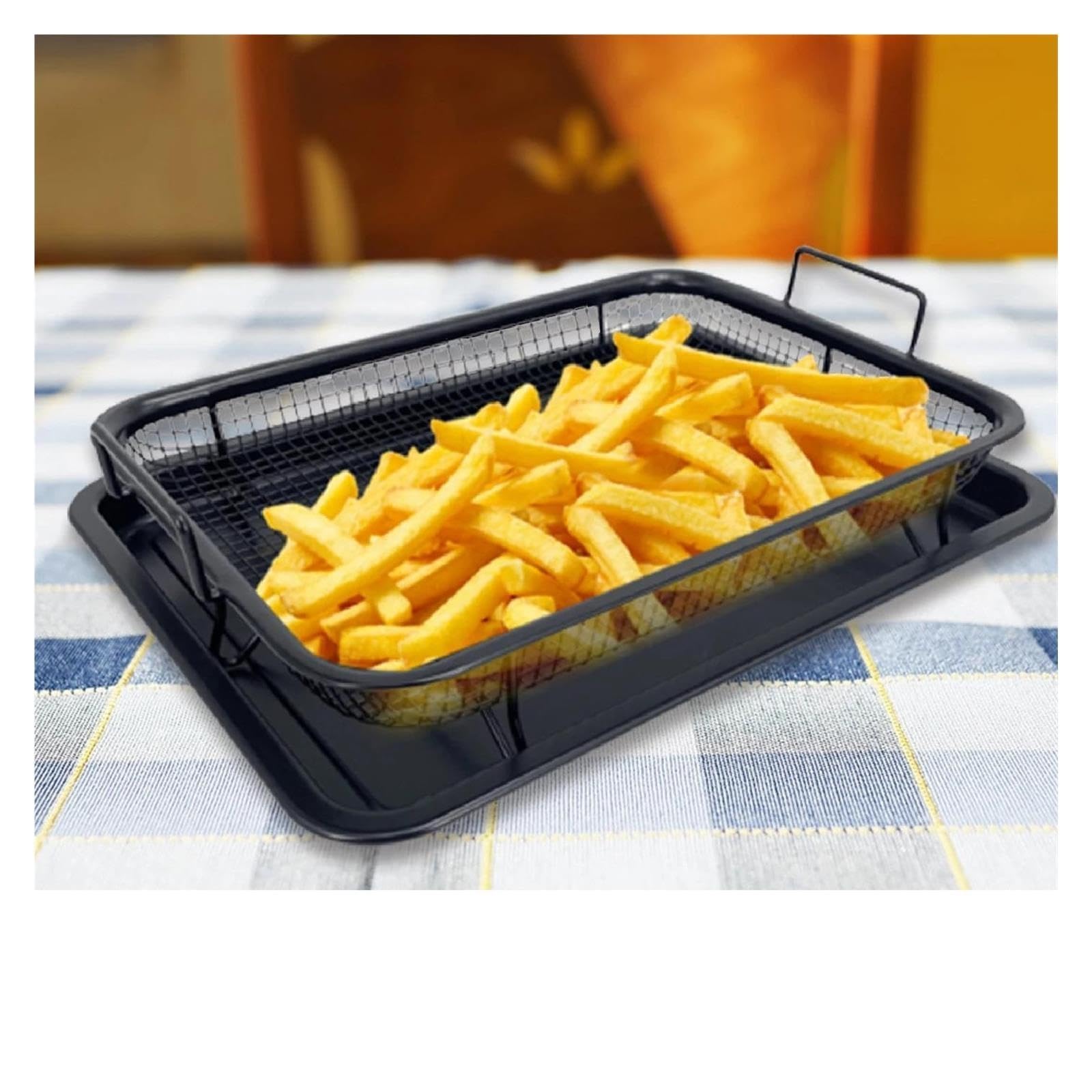 Teglia Da Forno Antiaderente E Rete For Griglia A Olio Con Cestello For Patatine, Rete For Griglia, Teglia For Cottura Al Forno E Frittura A Olio