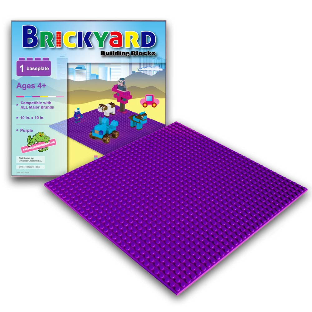[Improved Design] Purple Baseplate, 10 x 10 Large Thick Base Plate for