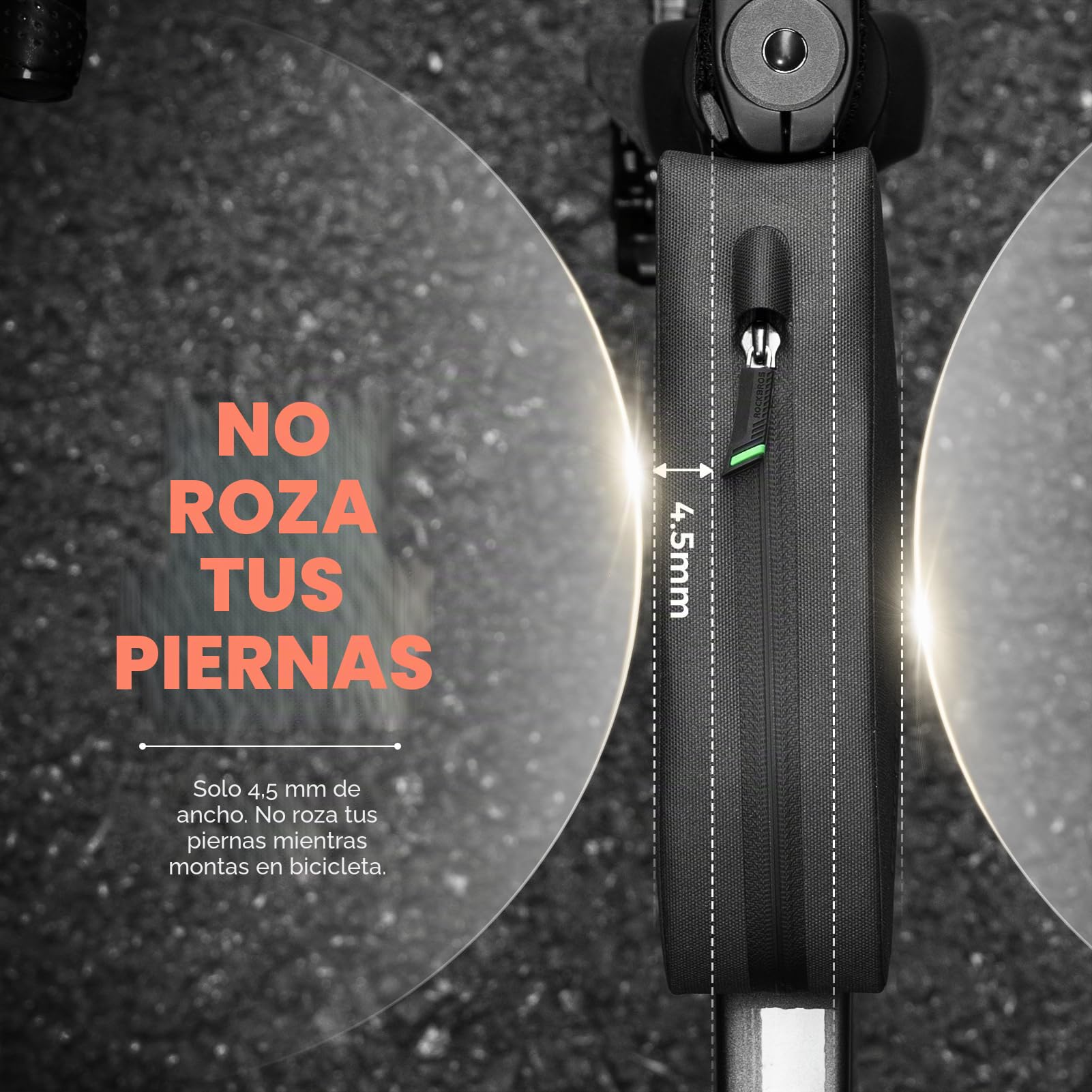 ROCKBROS Bolsa Cuadro Impermeable y 2 Piezas Timbre de Bicicleta Carretera