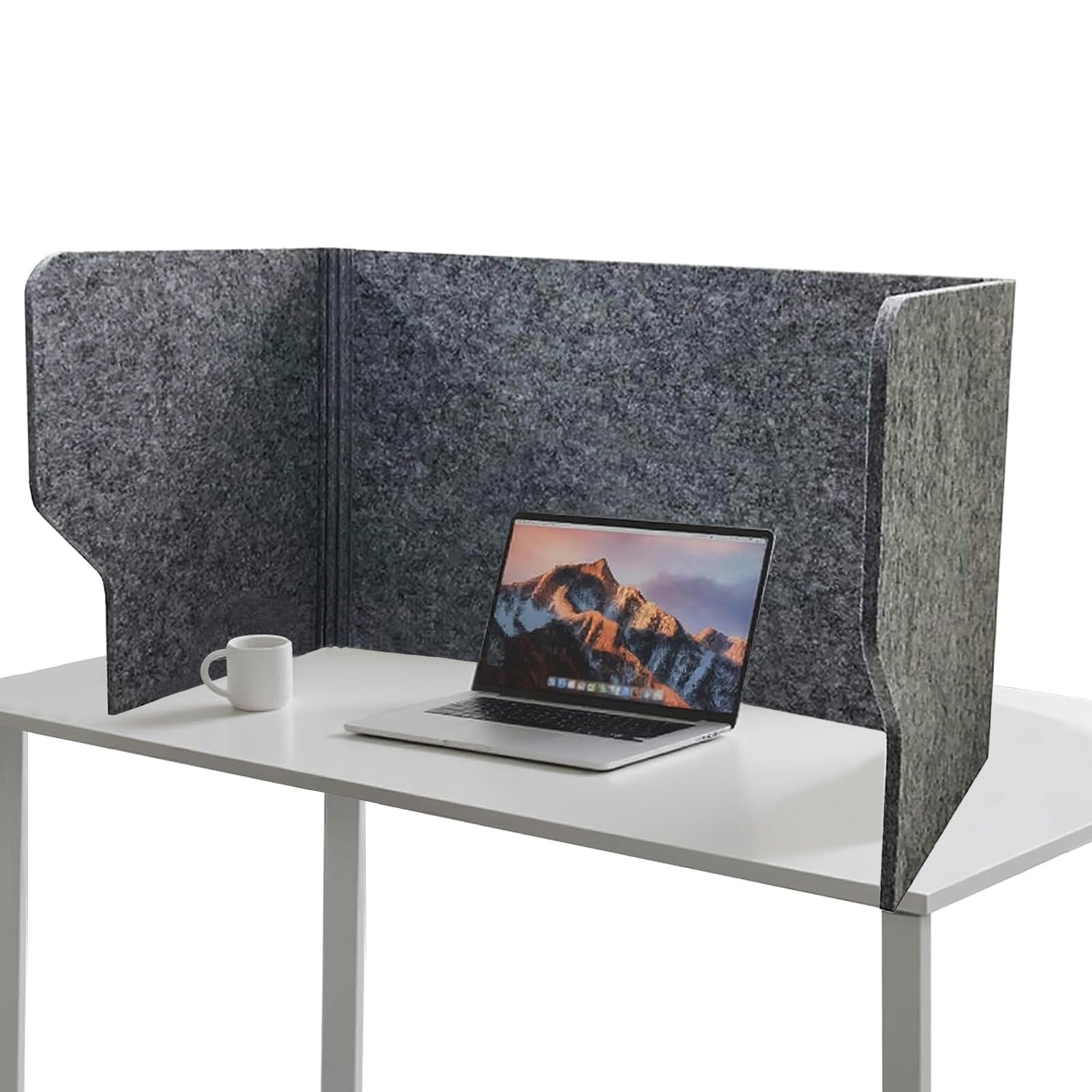 Divisor Acústico Para Escritorio, 60/80/100cm Separadores De Escritorio, Reductor De Ruido Acústico Pantalla De Privacidad, Fácil De Plegar Y Guardar, Para Salas De Estudio Y Oficina(Dark-grays,100cm)
