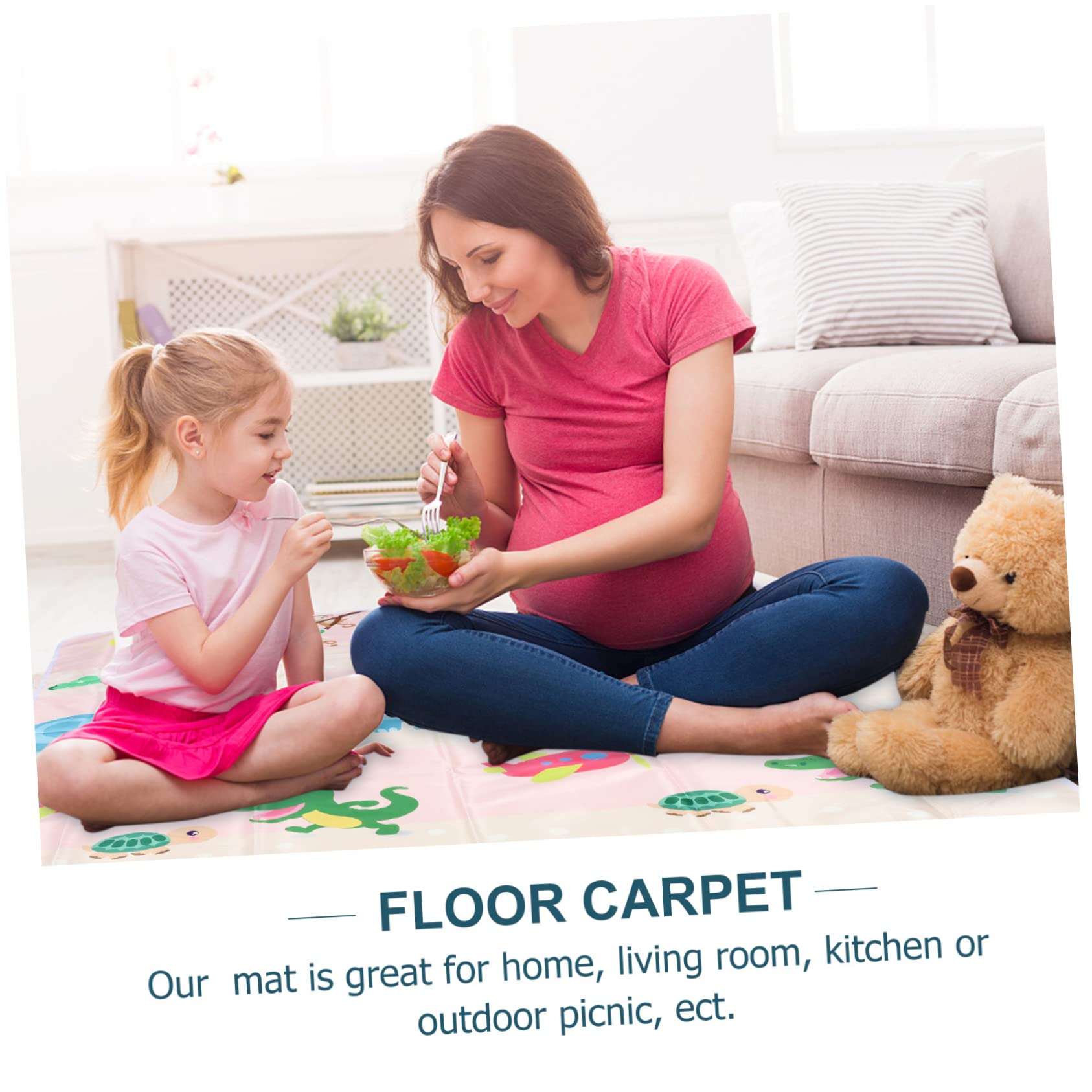 Toddmomy Tapis Anti-éclaboussures à Motifs Protection pour Sols sous Chaise Haute Imperméable Et Antidérapant