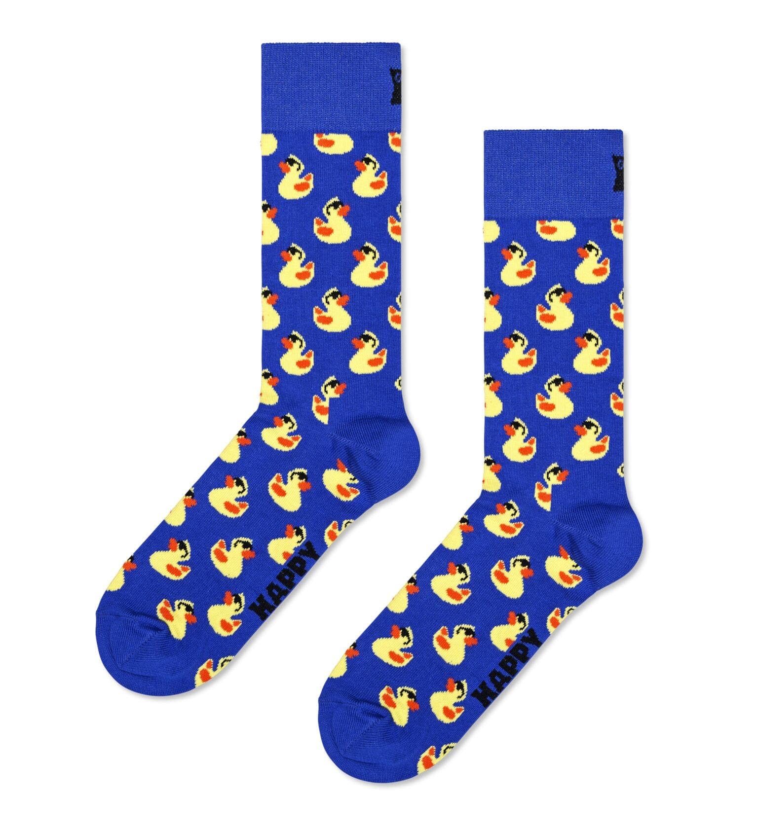 Happy Socks Unisex Multi-Coloured Rubber Duck Sock, 41-46