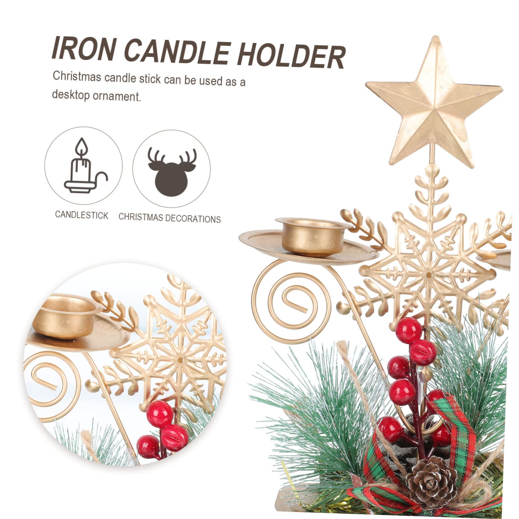 Ciieeo 5stücke Weihnachts Kerzenständer Für Home Dekoration Kerzenhalter Für Hochzeitsfeier Kreative Tischdeko Rustikale Innenraumgestaltung