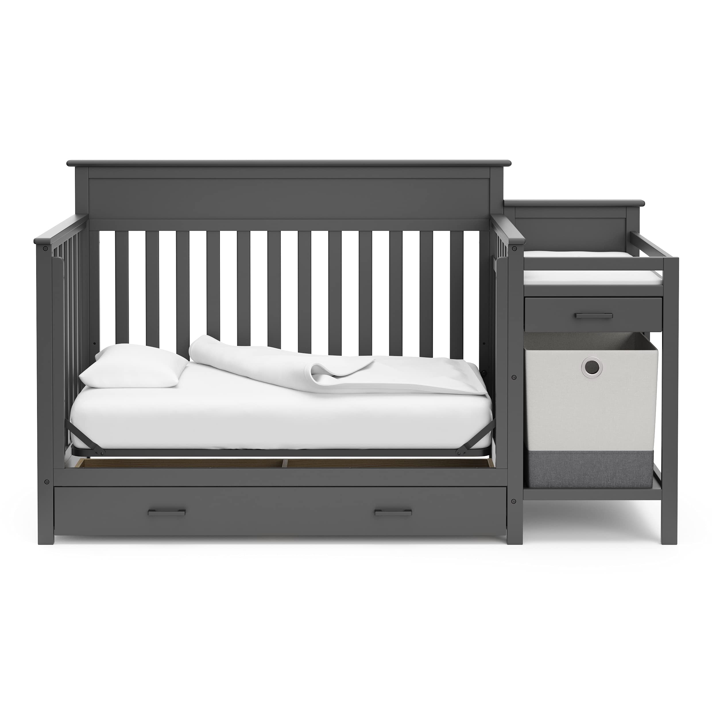 Storkcraft Arizona 4in1 Convertible Crib and Changer (Gray) Crib