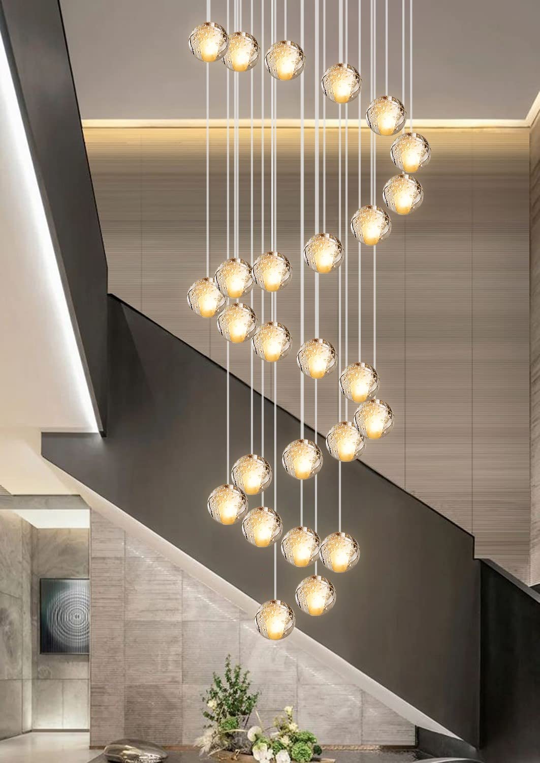 MyLjp Pendelleuchte Modern - Höhenverstellbarer Kronleuchter Für Wohnzimmer