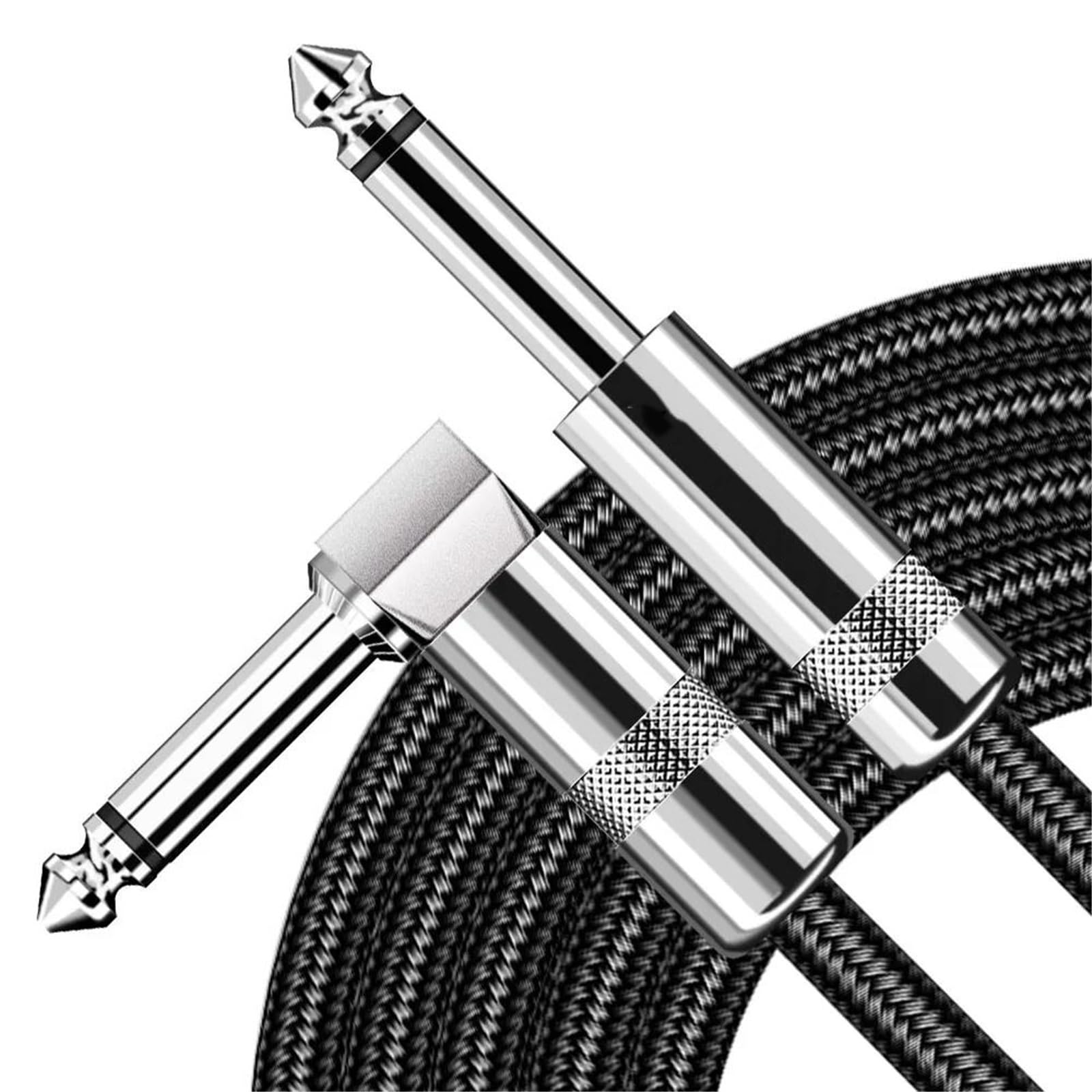 Kabel Do Gitary Pleciony Kabel Gitarowy Prosty Do Kąta Prostego Łatwy W Użyciu