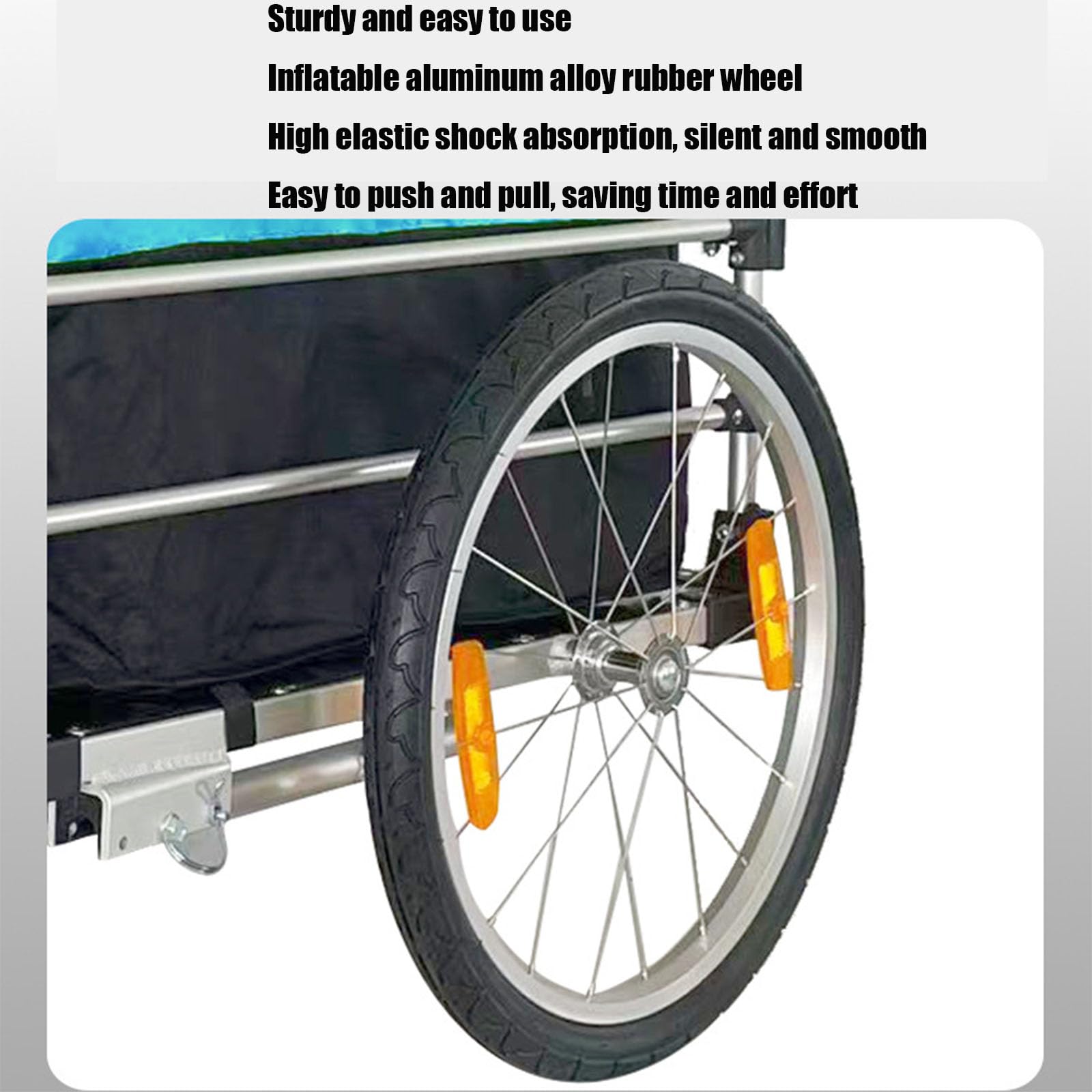 Remorque de vélo pour le camping et les aventures tout-terrain, design pliable pour un rangement et un transport faciles, compatible avec les vélos électriques