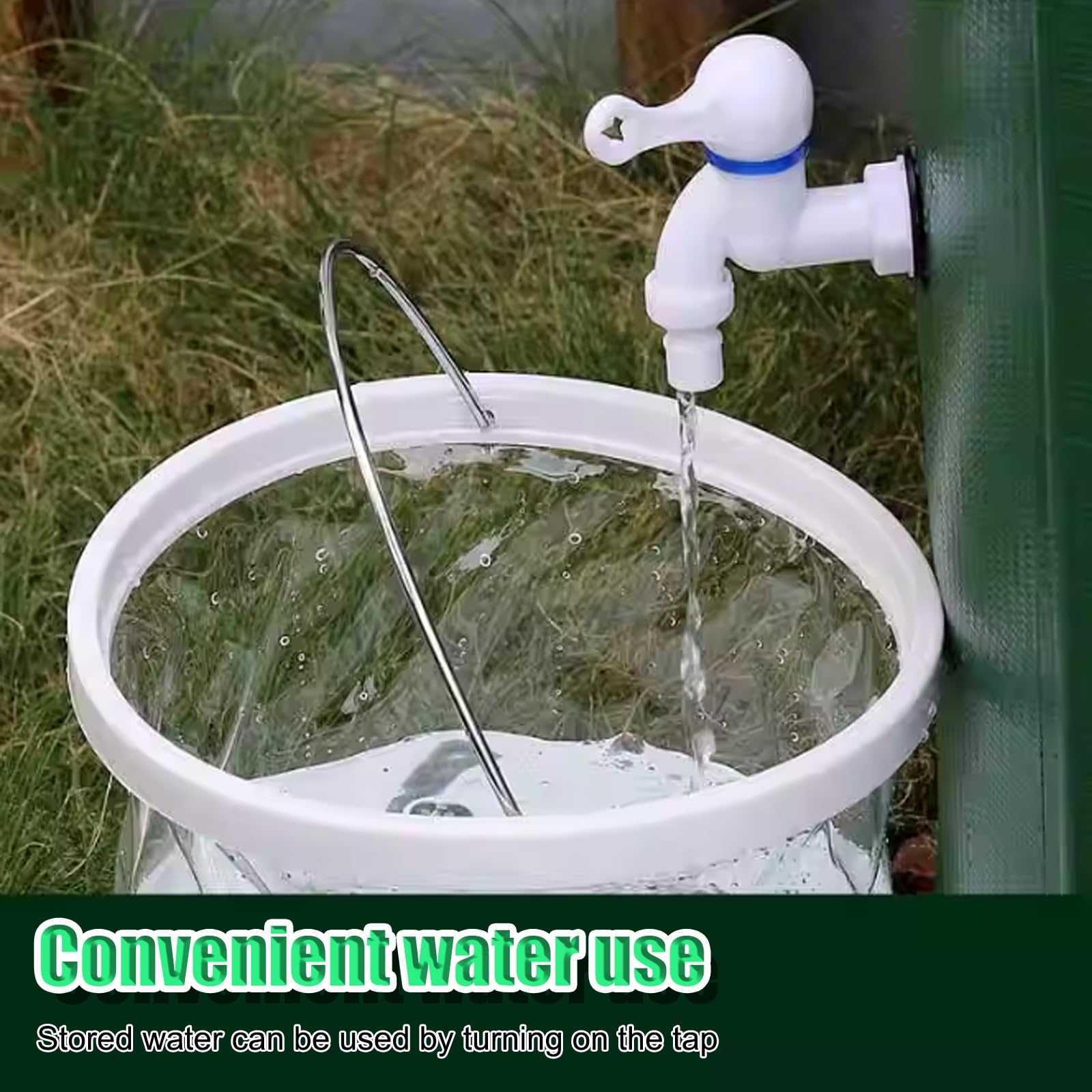 Barile per la Raccolta dell'Acqua piovana da 1000 Litri, Serbatoio di stoccaggio dell'Acqua, barile per la Raccolta dell'Acqua piovana Nera per Uso in Giardino