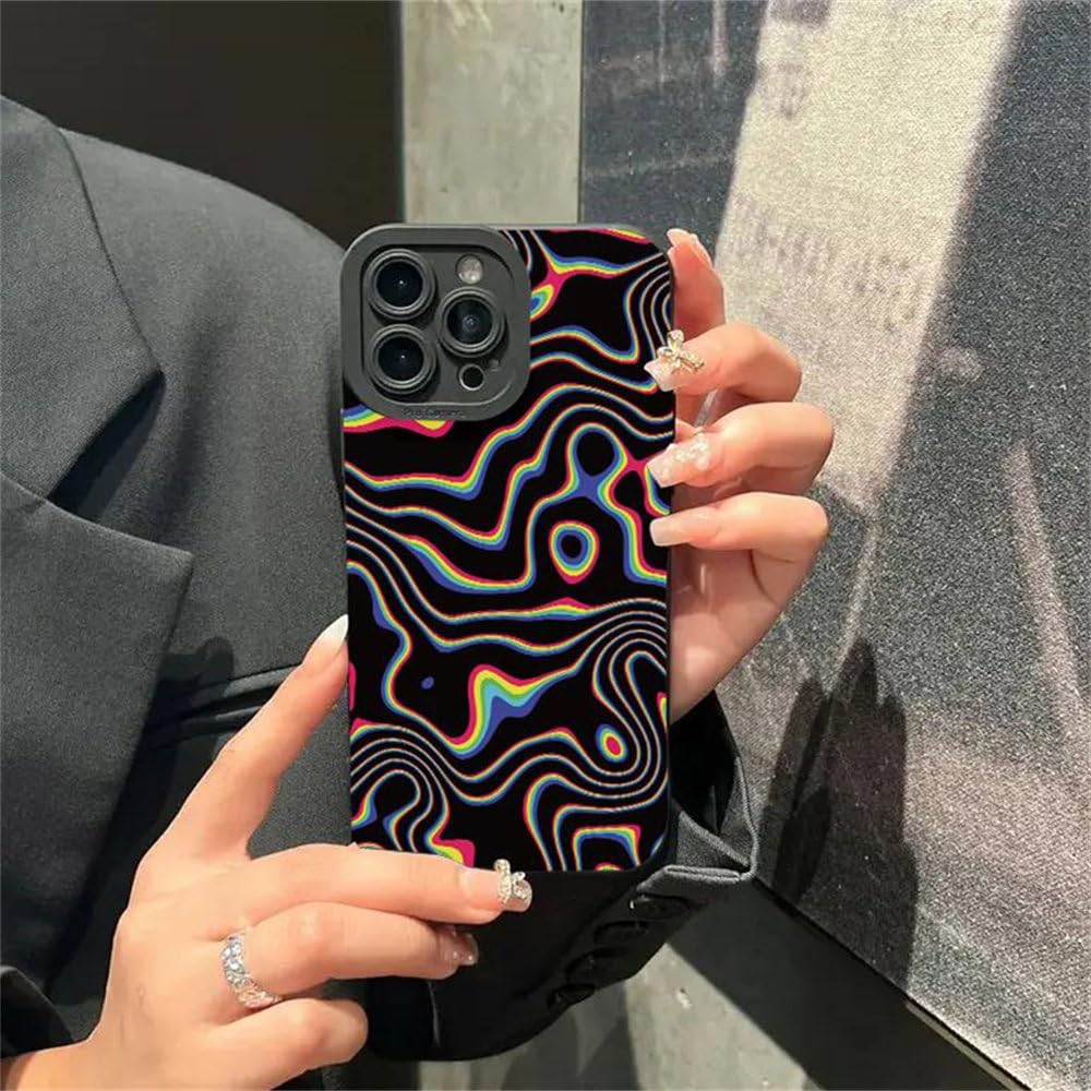 Amazon.co.jp: 蛍光波型電話ケース iPhone 15 14 13 12 11 Pro Max 14