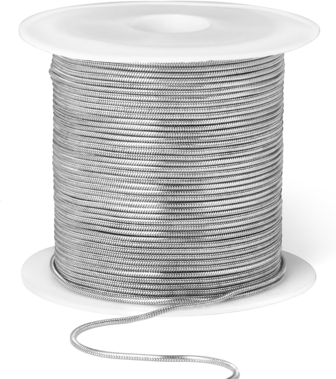 33 Feet Stainless Steel Snake Chains Roll, 1mm 304 Stainless Steel Round Snake Chain Bulk Spool for Jewelry Making DIY Craft