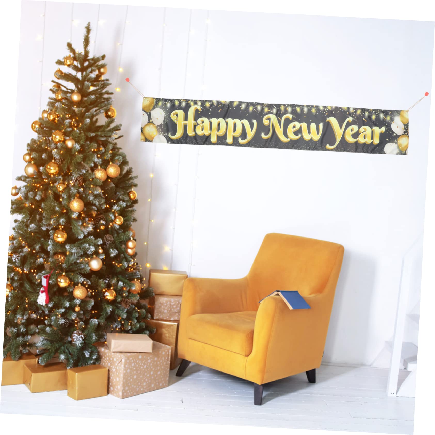 VICASKY 5 Uds Banner De Fondo De Año Nuevo Suministros De Fiesta De Navidad 2023 Telón De Fondo De Fiesta De Navidad Suministros De Fiesta De Año Nuevo Suministros De Año Nuevo Banderines