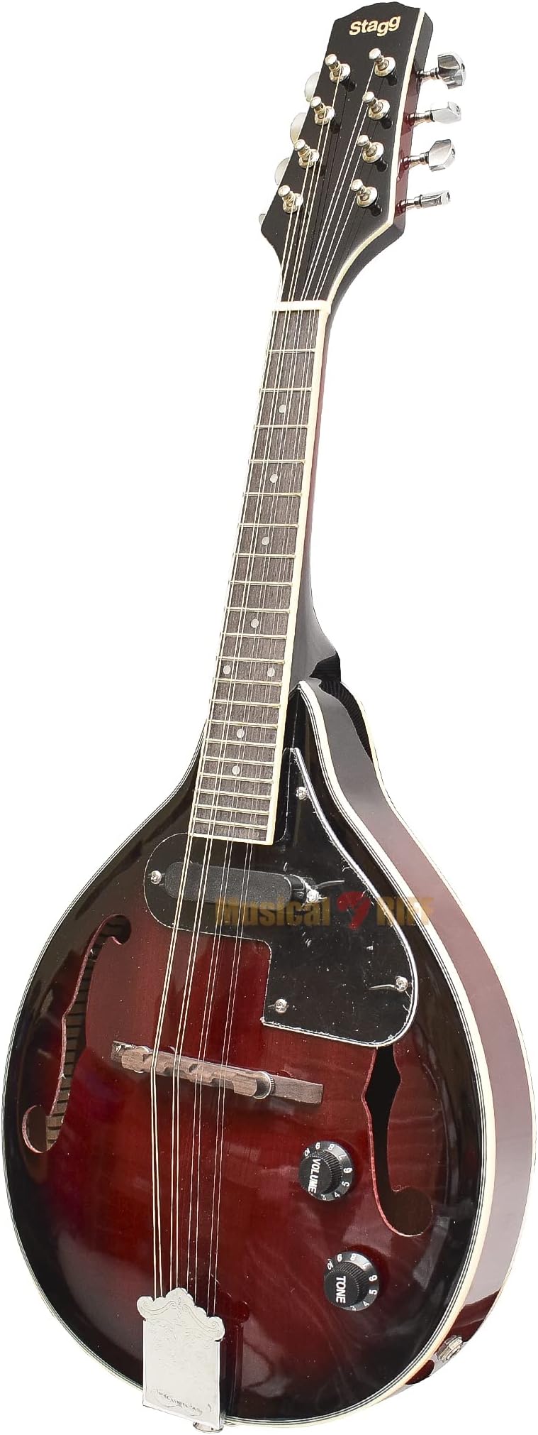 Stagg M50E Acoustic-Electric Bluegrass Mandolin with Nato Top - Redburst