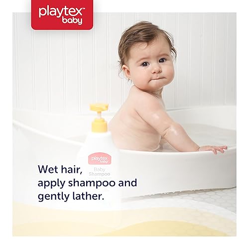 Miniatura 4 de Playtex Baby Champú, botella de 21 onzas, paquete de 3, champú suave probado por dermatólogos, sin lágrimas para bebés, pH equilibrado,