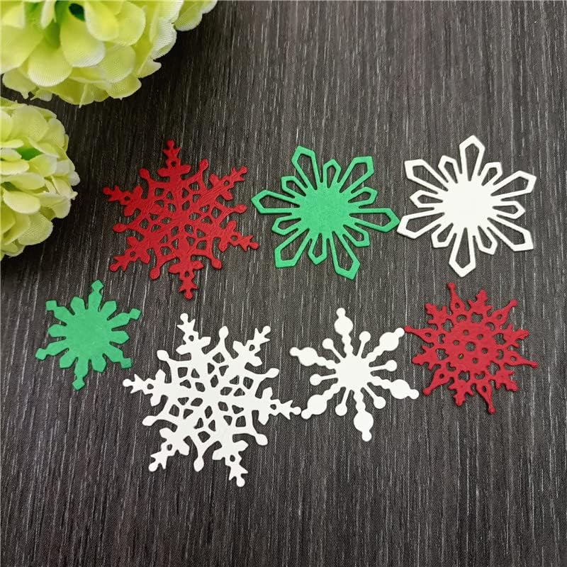 Miniatura 2 de Troqueles de metal de copo de nieve de Navidad para hacer tarjetas, troqueles de corte de metal para álbumes de recortes, manualidades de papel,