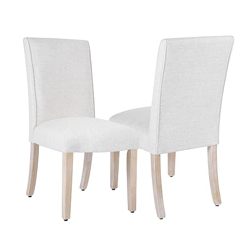 Homepop Scalloped Detail Dining Chair|Upholstered Parsons Dining Chairs |Decorative Home