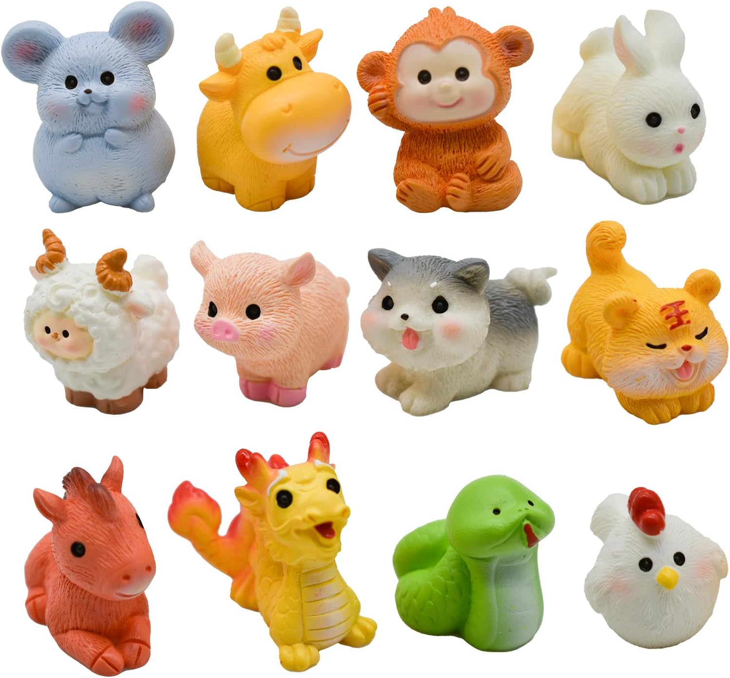 Amazon.com: IEUDNS 12Pcs Chinese Zodiac Set Brass Figurine Retro ...