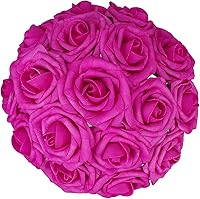 Vista 18 de 25 piezas Flores Artificiales, Rosas de Espuma Artificiales de Tacto Real Decoración Bricolaje para Boda Dama de Honor Ramo Nupcial Centros de Mesa