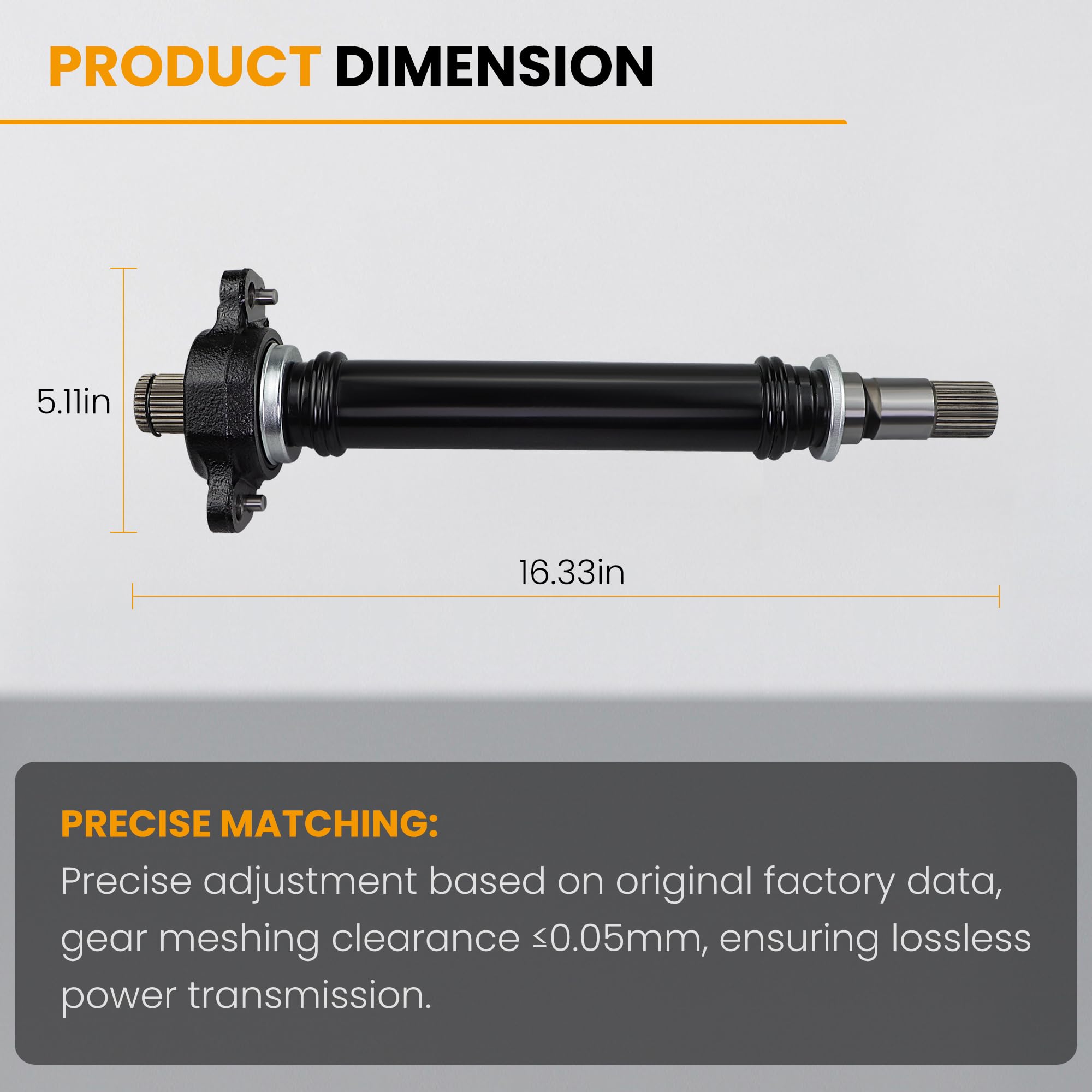 5/07×12 8/07×12 GG38-25-700C Front Right CV Axle Intermediate Shaft Assembly