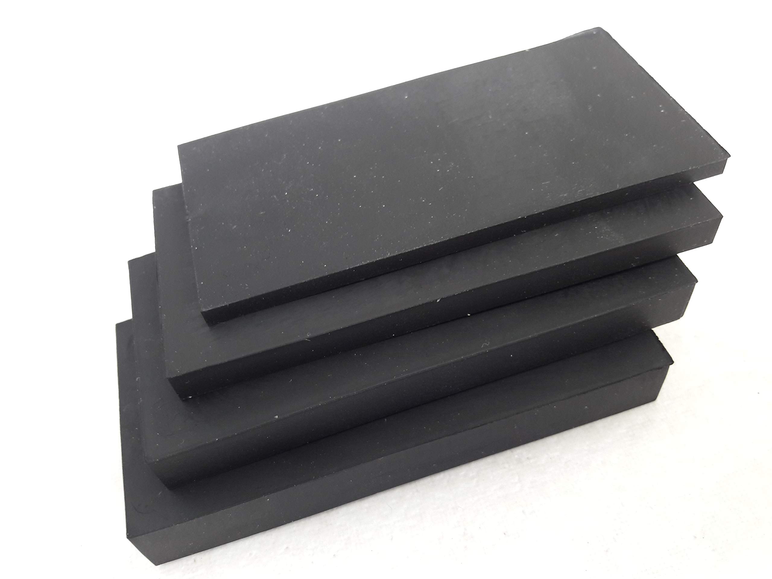 5 Stück 4x8cm 40x80mm Gummiblock/Gummiplättchen 10mm Stärke