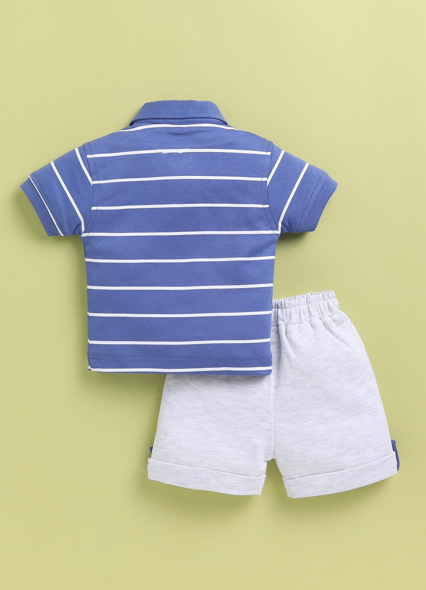 MI Kidz Pure Cotton Collared T-Shirt and Half Pant Set for Kids 2