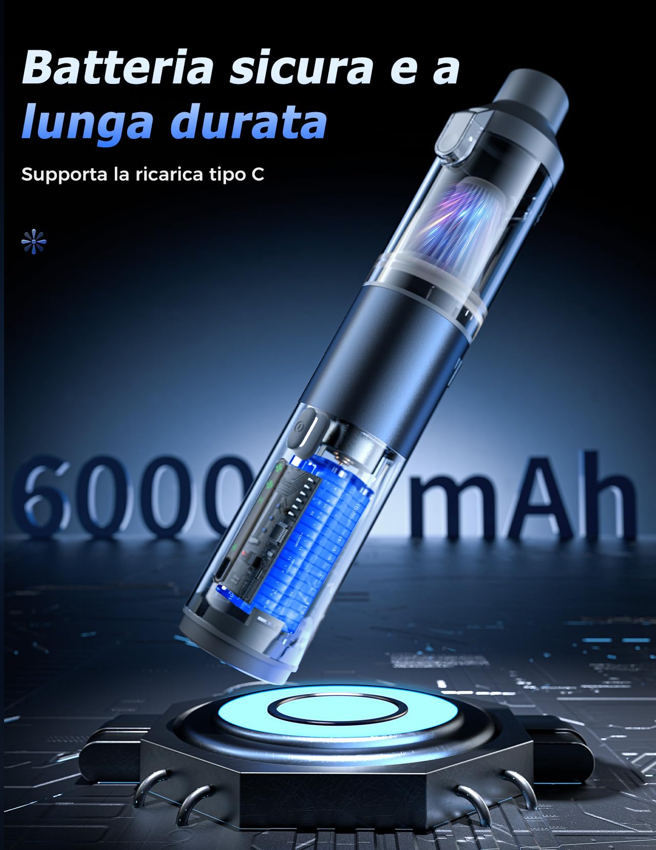 Aspirapolvere Auto Potente, 4 in 1 Aspirabriciole Senza fili 16000 PA, Aspiratore e Soffiatore Portatile da Tavolo con Accessori, Viene Utilizzato in Divani, Automobili, Computer