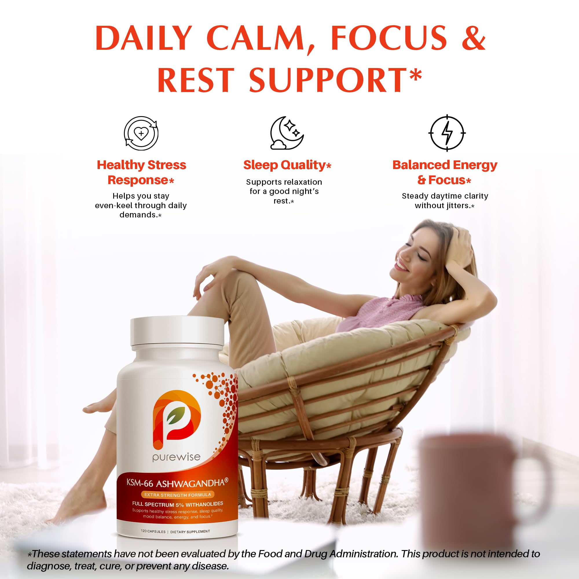 KSM-66 Ashwagandha 600mg - Stress Relief & Sleep Support 120 Caps — Amazon image 4