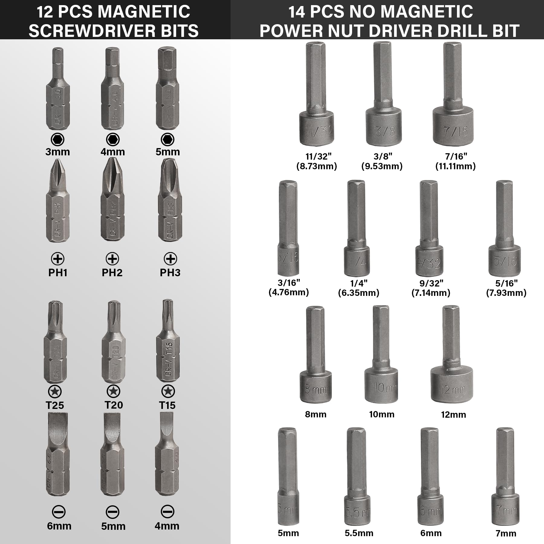 HAUTMEC 28 Pcs Magnetic Ratcheting Screwdriver Set, Multi-bit Screw Driver Set Including CRV Screwdriver Bits - Image 2