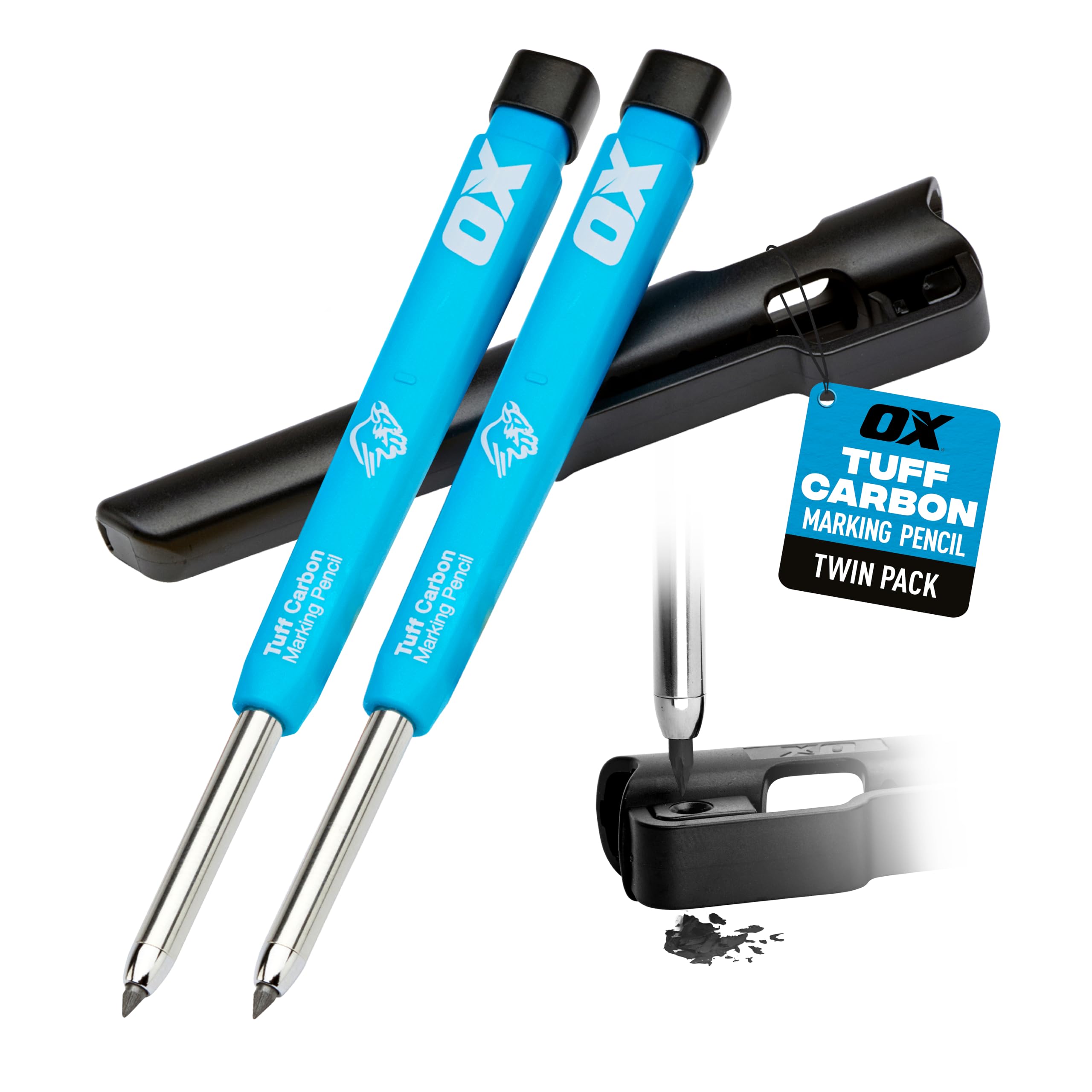 OX Tools Pro Tuff Carbon Mechanical Carpenter Pencil Twin Pack — image 1