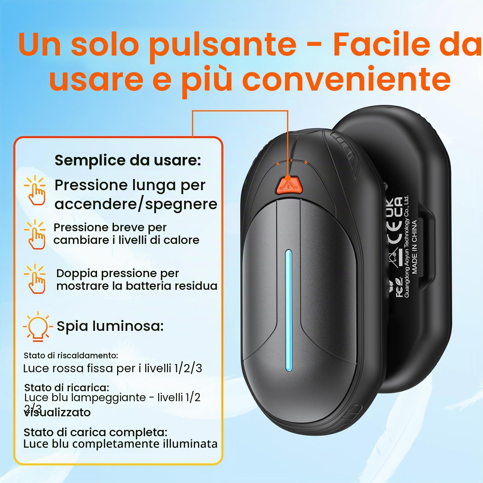 scaldamani elettrico ricaricabile riutilizzabili portatile: 6000mAh batteria scalda mani usb c Ricarica scaldino regalo uomo donna per Campeggio All'aperto Caccia 2pack mini hand warmer Durata 20 Ore
