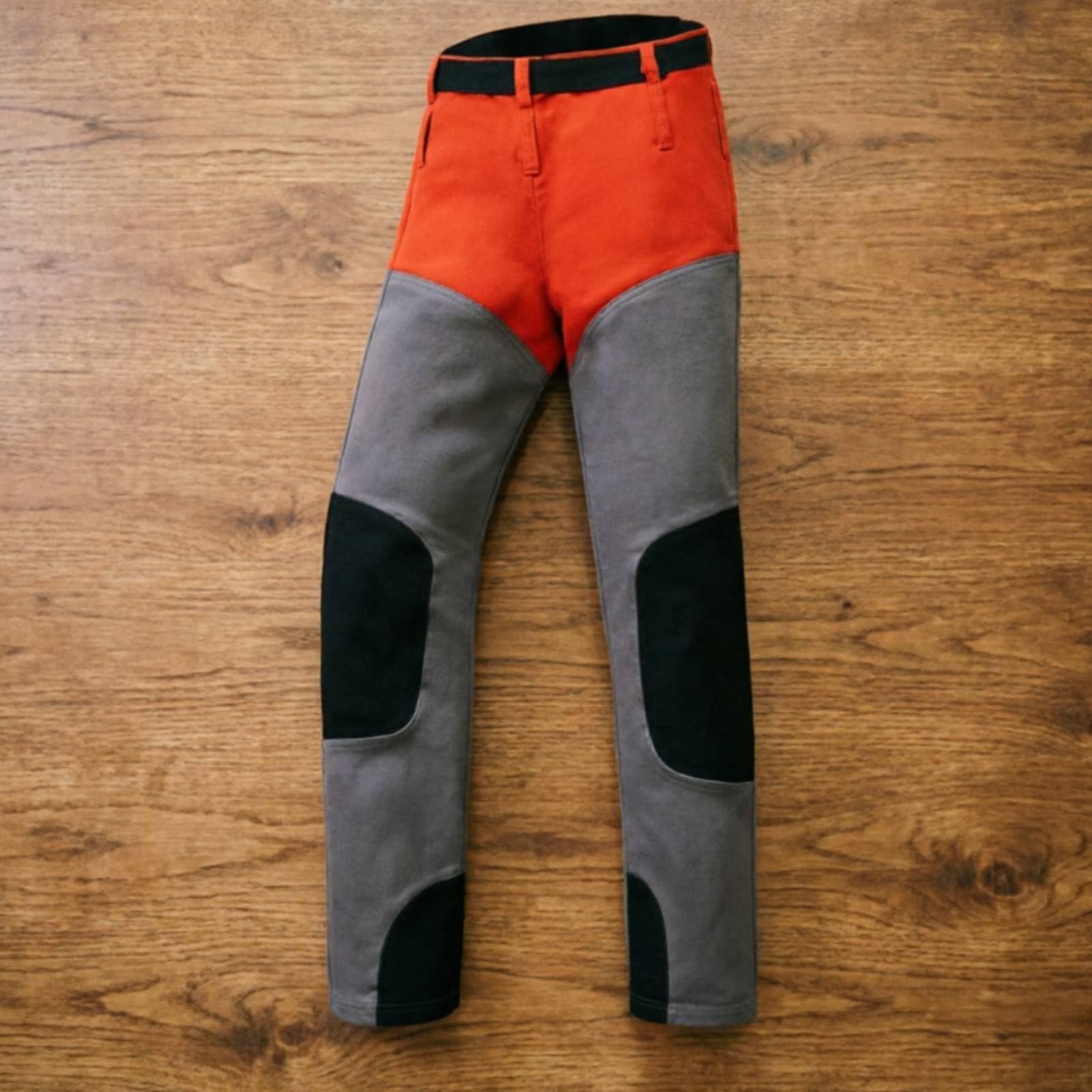 Kettensägen Schnittschutzhose, As3, Alpha, M, M, Numeric_32, Numeric_32, Regular, Regular, Array, Orange Grau