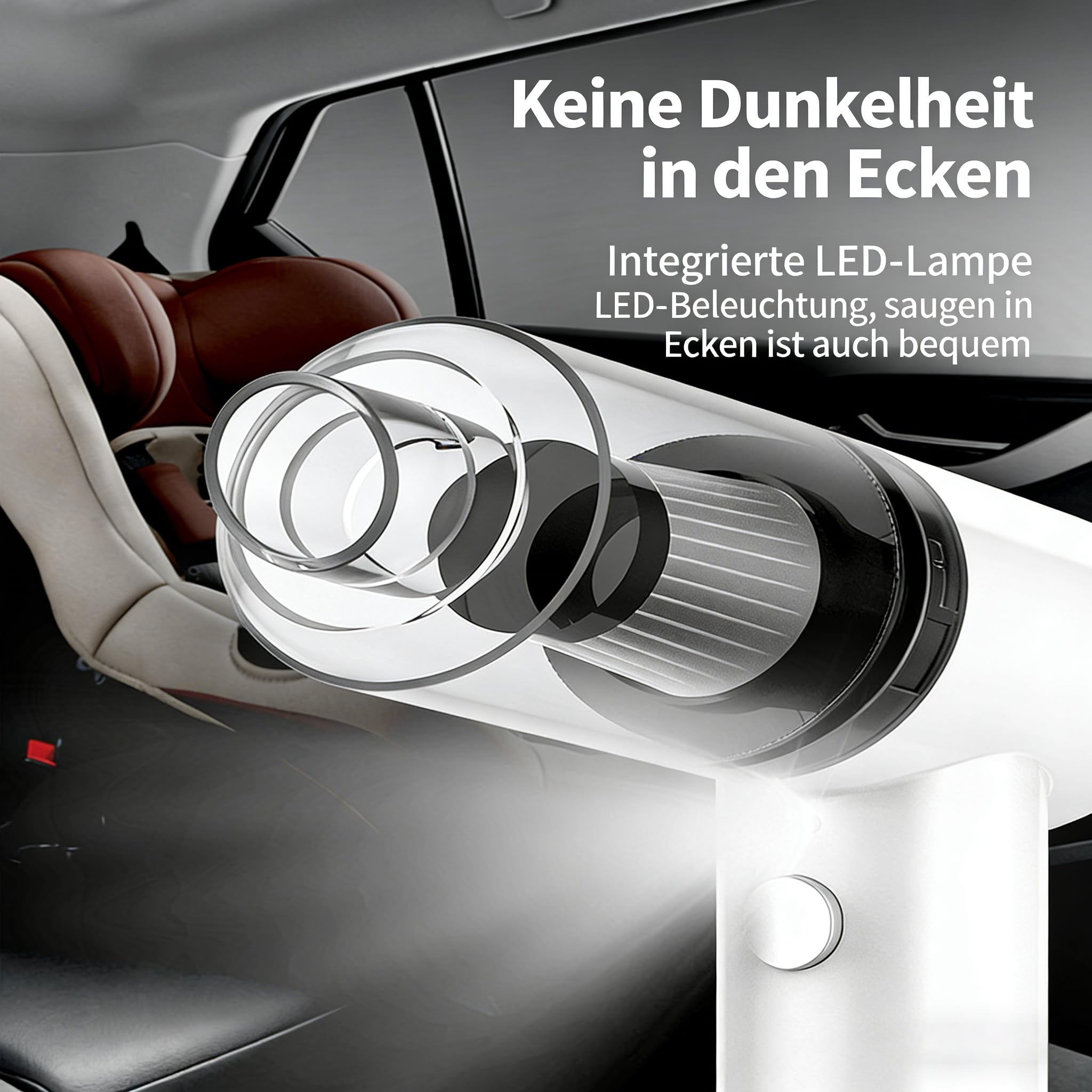 Dustaclean Mini Handstaubsauger Akku Kabellos Auto Tisch Tastatur Stark HEPA