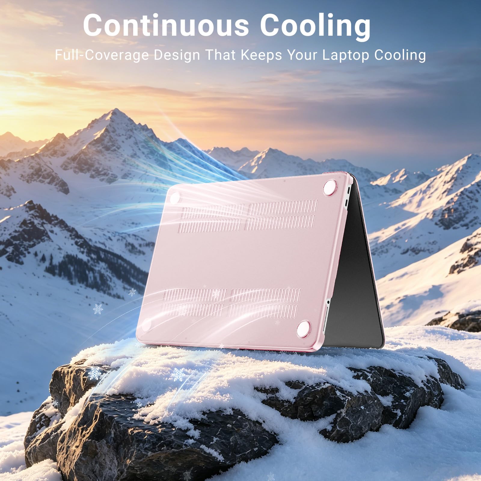 MOSISO Kompatible mit MacBook Neo 13 Zoll Hülle mit A18 Pro Chip 2026 A3404, 5-in-1 Kratzfest Hartschale Schutzhülle&Laptoptasche&Tastaturschutz&Displayschutzfolie&Webcam Abdeckung, Rosa