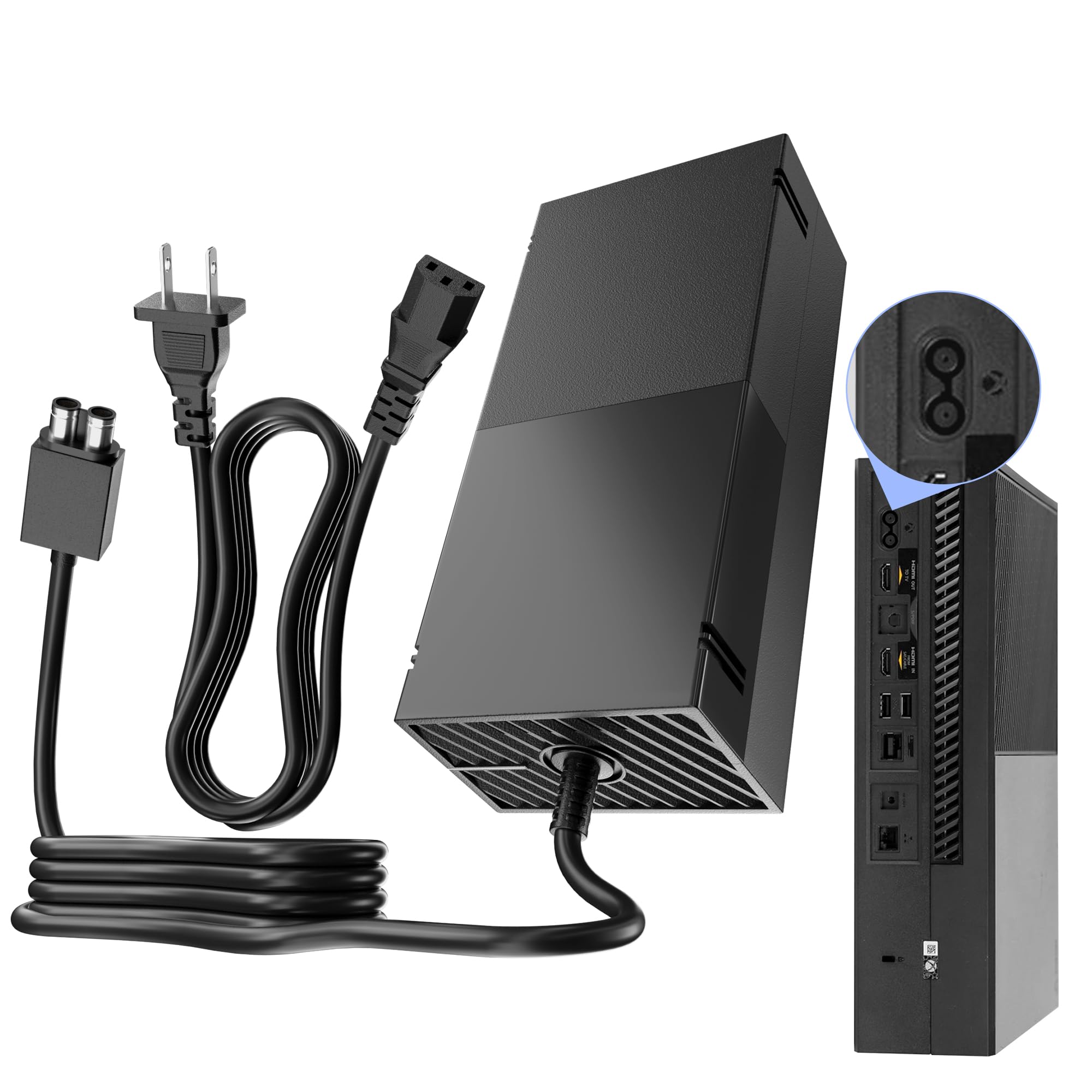 AC Adapter for Xbox 360 One Console,135W Power Supply Brick with Cord,Replacement Power Brick for Xbox 360 One Console(Not Fit for Xbox360 One S/Xbox360 One X)